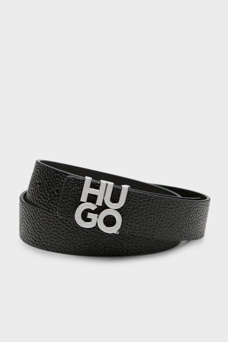Hugo Logolu Hakiki Deri Erkek Kemer 50516525 001 SİYAH - 1