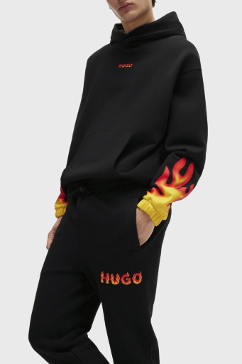 Hugo Logolu Pamuklu Belden Bağlamalı Regular Fit Erkek Pantolon 50504788 001 SİYAH - 9