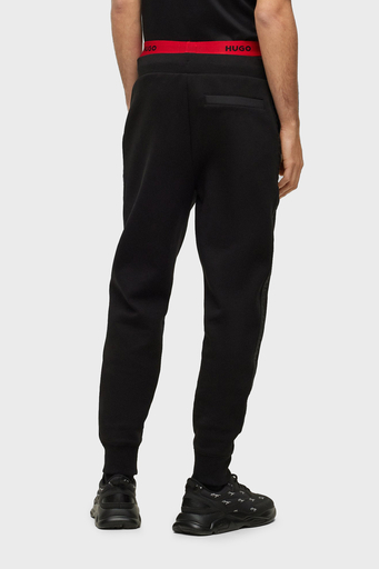 Hugo Logolu Pamuklu Regular Fit Belden Bağlamalı Cepli Spor Erkek Pantolon 50485256 001 SİYAH - 3