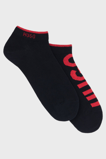 Hugo Logolu Streç Pamuklu 2 Pack Erkek Çorap 50468111 001 SİYAH-KIRMIZI - 1