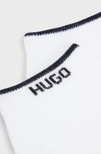 Hugo Logolu Streç Pamuklu 2 Pack Erkek Çorap 50468111 100 BEYAZ-SİYAH - 2