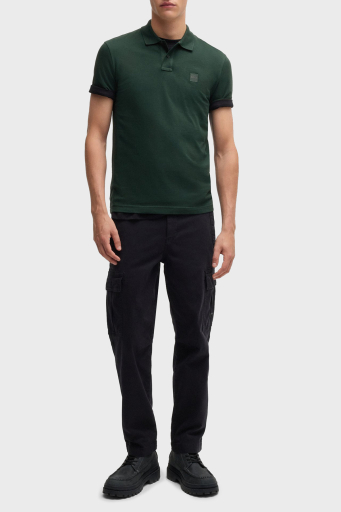 Hugo Logolu Streç Pamuklu Slim Fit Düğmeli Erkek Polo Yaka T Shirt 50507803 350 YEŞİL - 7