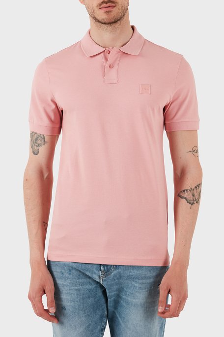 Hugo Logolu Streç Pamuklu Slim Fit Düğmeli Erkek Polo Yaka T Shirt 50507803 694 AÇIK PEMBE - 1