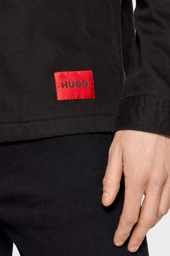 Hugo Marka Logolu Oversize Çift Cepli % 100 Pamuk Erkek Gömlek 50468744 001 SİYAH - 9