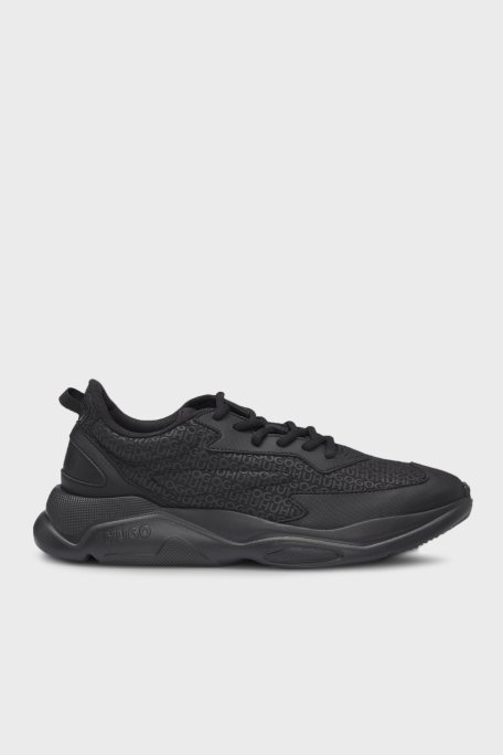 Hugo Marka Monogramlı Sneaker Erkek Ayakkabı 50536270 001 SİYAH - 1