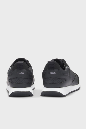 Hugo Monogram Logo Baskılı Sneaker Erkek Ayakkabı 50536205 001 SİYAH - 4