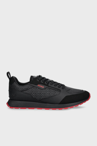 Hugo Monogram Logo Baskılı Sneaker Erkek Ayakkabı 50536205 006 SİYAH - 1