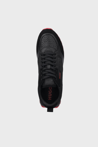 Hugo Monogram Logo Baskılı Sneaker Erkek Ayakkabı 50536205 006 SİYAH - 4