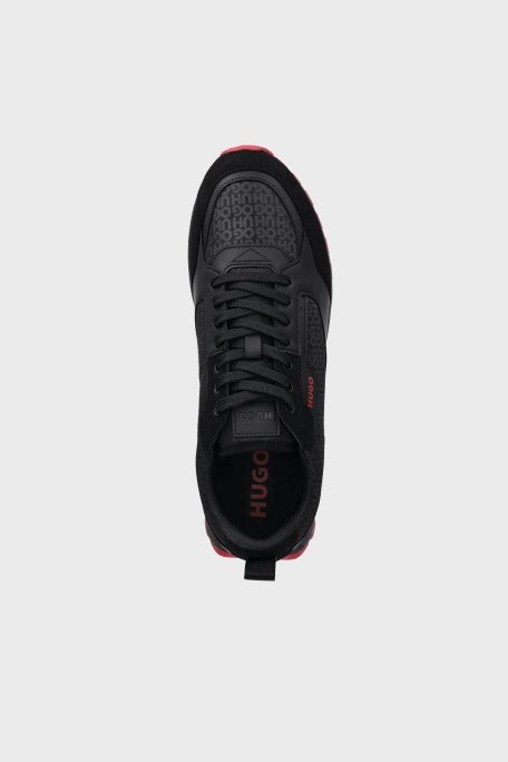 Hugo Monogram Logo Baskılı Sneaker Erkek Ayakkabı 50536205 006 SİYAH - 4