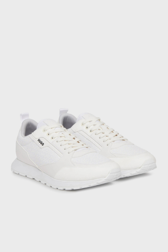 Hugo Monogram Logo Baskılı Sneaker Erkek Ayakkabı 50536205 100 BEYAZ - 2