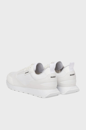 Hugo Monogram Logo Baskılı Sneaker Erkek Ayakkabı 50536205 100 BEYAZ - 4