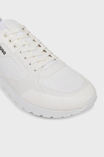 Hugo Monogram Logo Baskılı Sneaker Erkek Ayakkabı 50536205 100 BEYAZ - 5