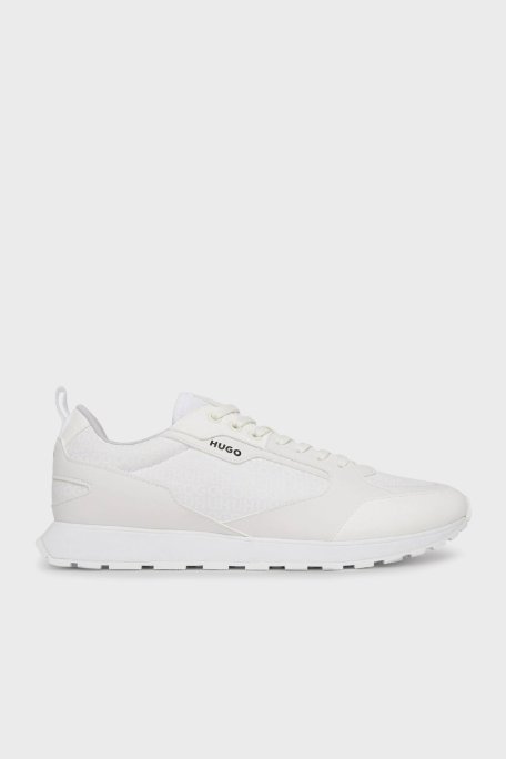 Hugo Monogram Logo Baskılı Sneaker Erkek Ayakkabı 50536205 100 BEYAZ - 1