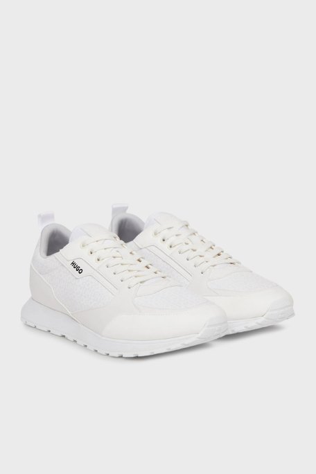 Hugo Monogram Logo Baskılı Sneaker Erkek Ayakkabı 50536205 100 BEYAZ - 2