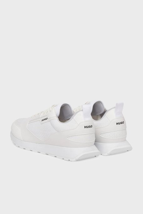 Hugo Monogram Logo Baskılı Sneaker Erkek Ayakkabı 50536205 100 BEYAZ - 4