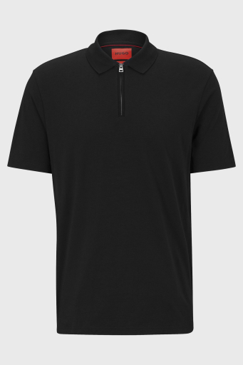 Hugo Pamuk Karışımlı Fermuarlı Erkek Polo Yaka T Shirt 50496003 001 SİYAH - 8