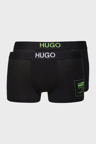 Hugo - Hugo Pamuklu 2 Pack Erkek Boxer 50463407 347 SİYAH-LACİVERT
