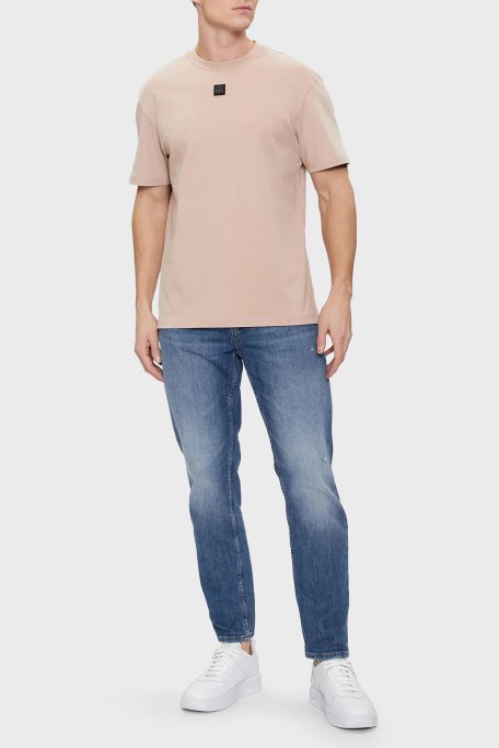 Hugo Pamuklu Bisiklet Yaka Regular Fit Erkek T Shirt 50505201 267 BEJ - 2