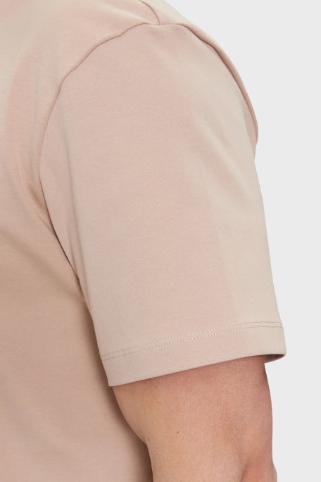 Hugo Pamuklu Bisiklet Yaka Regular Fit Erkek T Shirt 50505201 267 BEJ - 5