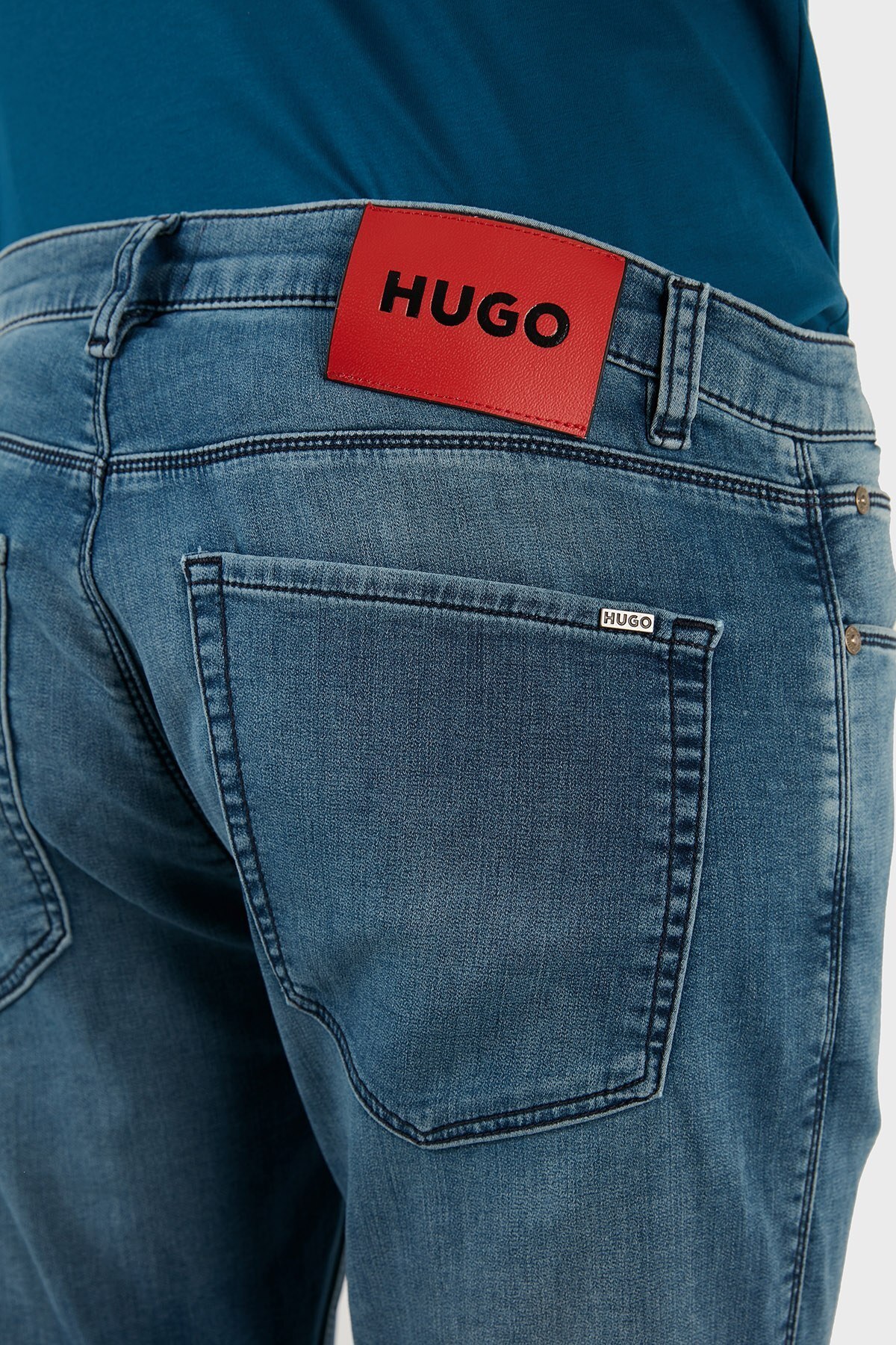 Hugo Pamuklu Ekstra Slim Fit Cepli Jeans Erkek Kot Pantolon 50467423 410 LACİVERT