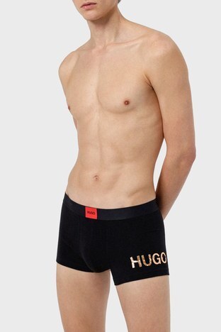 Hugo - Hugo Pamuklu Erkek Boxer 50464532 001 SİYAH (1)