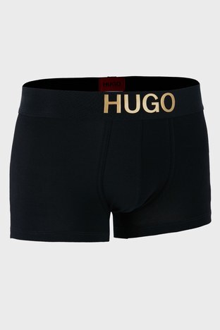Hugo - Hugo Pamuklu Logo Detaylı Erkek Boxer 50460543 002 SİYAH (1)