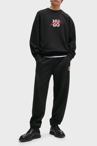 Hugo Pamuklu Logolu Regular Fit Bisiklet Yaka Erkek Sweat 50521081 001 SİYAH - 3