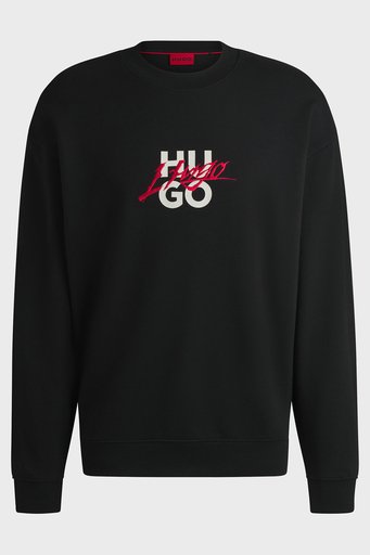 Hugo Pamuklu Logolu Regular Fit Bisiklet Yaka Erkek Sweat 50521081 001 SİYAH - 5