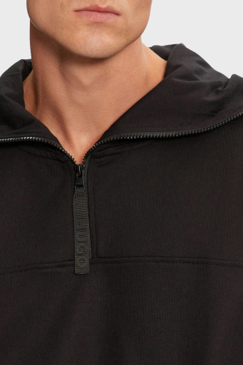 Hugo Pamuklu Logolu Regular Fit Kapüşonlu Yaka Erkek Sweat 50521792 001 SİYAH - 8