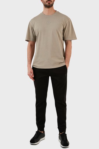 Hugo Pamuklu Relaxed Fit Bisiklet Yaka Erkek T Shirt 50486439 249 TOPRAK - 3