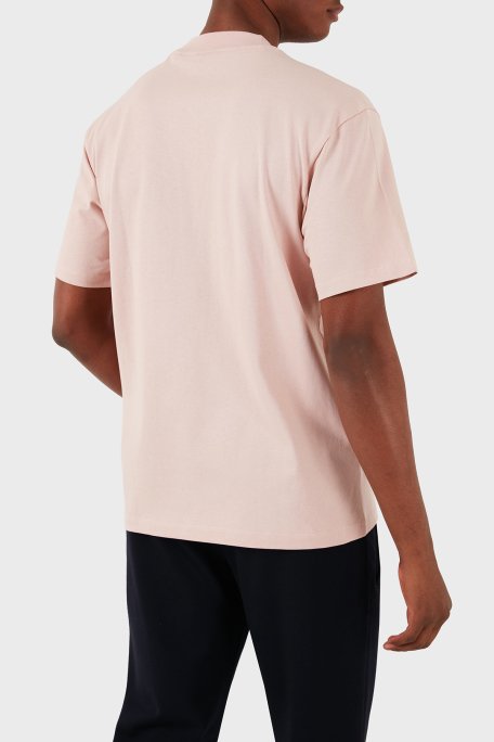 Hugo Pamuklu Relaxed Fit Erkek T Shirt 50488330 681 PUDRA - 3