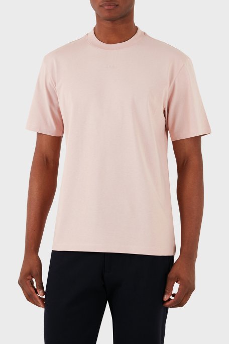 Hugo Pamuklu Relaxed Fit Erkek T Shirt 50488330 681 PUDRA - 4