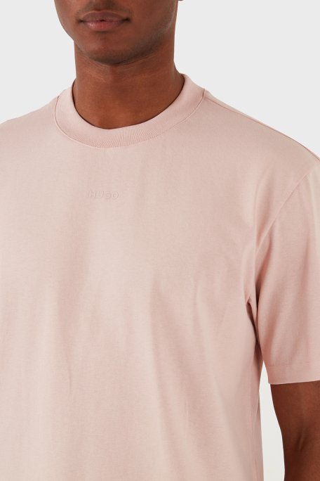 Hugo Pamuklu Relaxed Fit Erkek T Shirt 50488330 681 PUDRA - 6