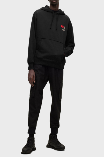 Hugo Pamuklu Relaxed Fit Kanguru Cepli Kapüşonlu Erkek Sweat 50484748 001 SİYAH - 2