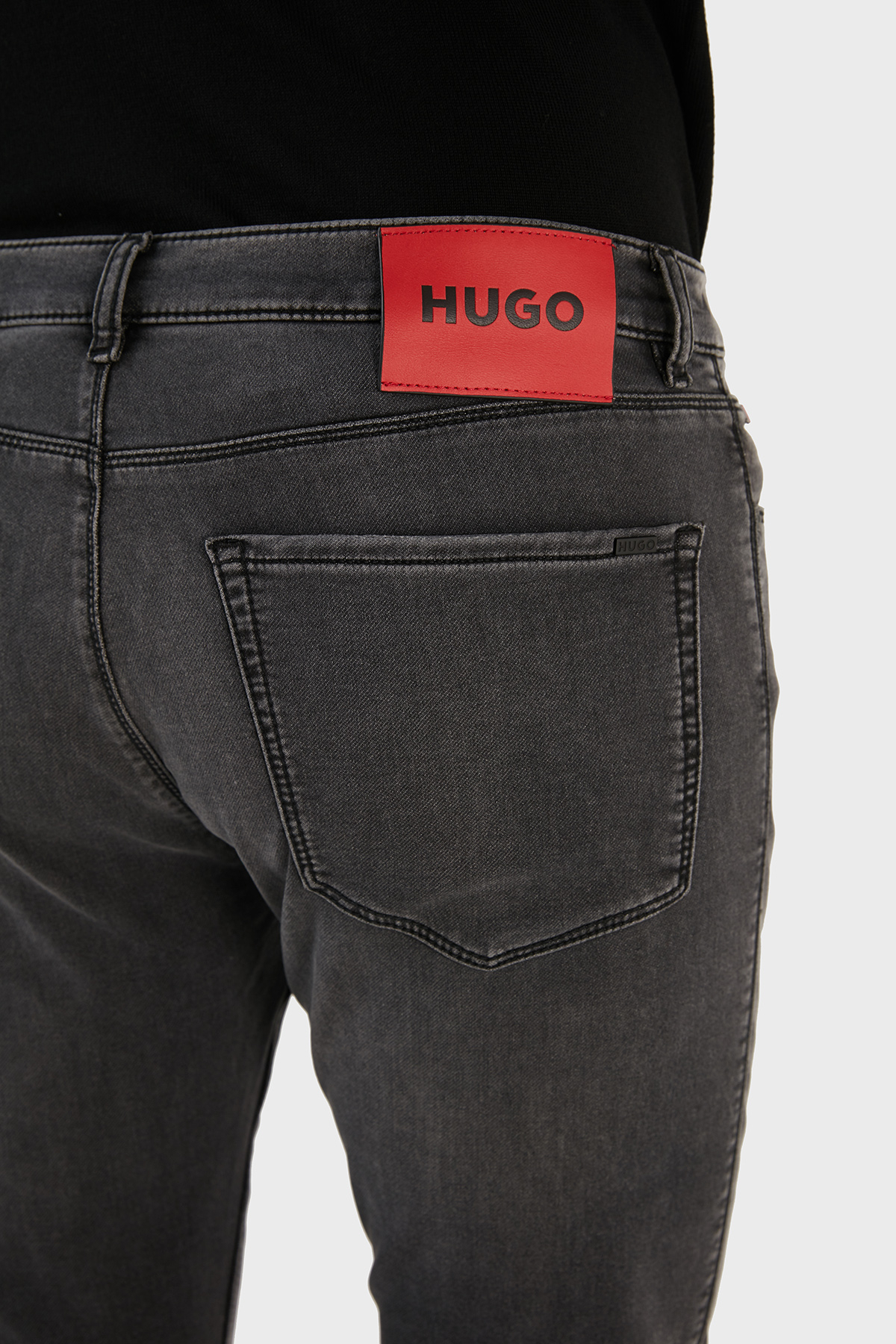 Hugo Pamuklu Slim Fit Dar Paça Jeans Erkek Kot Pantolon 50476199 021 GRİ