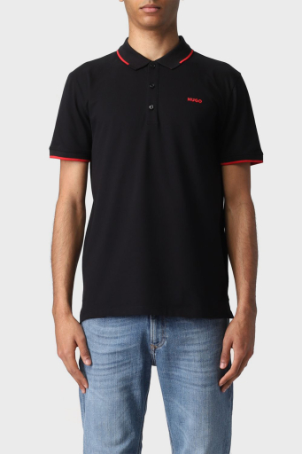 Hugo Pamuklu Slim Fit Düğmeli Erkek Polo Yaka T Shirt 50467344 001 SİYAH - 4