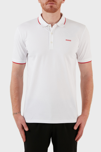 Hugo Pamuklu Slim Fit Düğmeli Polo T Shirt Erkek Polo Yaka T Shirt 50467344 100 BEYAZ - 7