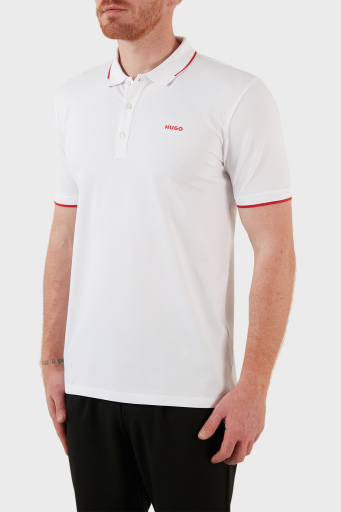 Hugo Pamuklu Slim Fit Düğmeli Polo T Shirt Erkek Polo Yaka T Shirt 50467344 100 BEYAZ - 9
