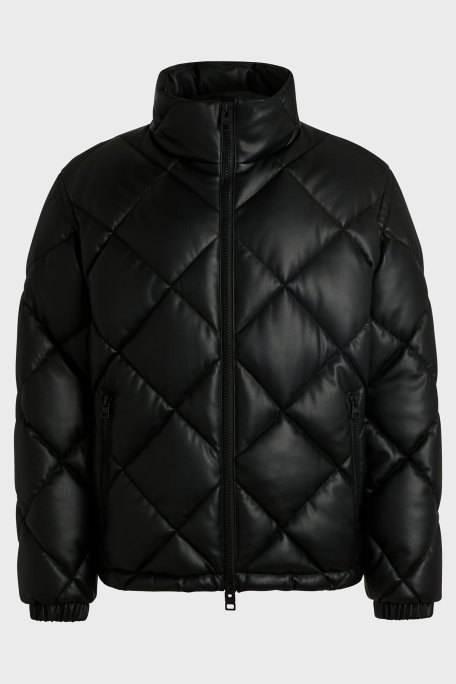 Hugo Regular Fit Dik Yaka Kapitone Şişme Erkek Mont 50524237 001 SİYAH - 6
