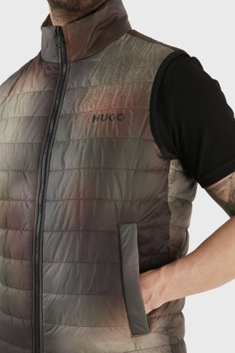 Hugo Regular Fit Fermuarlı Dik Yaka Şişme Erkek Yelek 50485247 960 HAKİ - 6