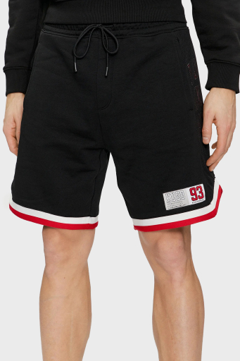 Hugo Şeritli % 100 Pamuk Relaxed Fit Normal Bel Erkek Short 50510163 001 SİYAH - 1