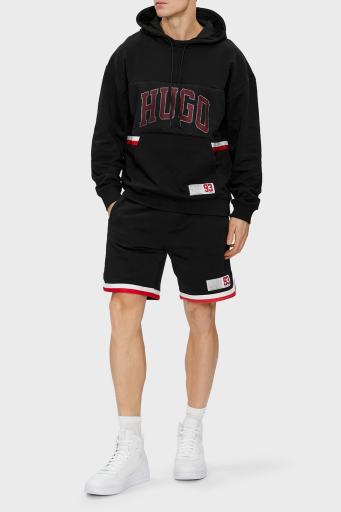 Hugo Şeritli % 100 Pamuk Relaxed Fit Normal Bel Erkek Short 50510163 001 SİYAH - 7