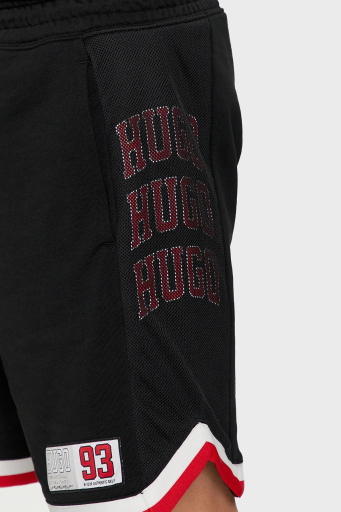 Hugo Şeritli % 100 Pamuk Relaxed Fit Normal Bel Erkek Short 50510163 001 SİYAH - 10