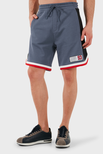 Hugo Şeritli % 100 Pamuk Relaxed Fit Normal Bel Erkek Short 50510163 462 MAVİ - 8