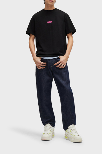 Hugo Sırt Baskılı Pamuklu Relaxed Fit Erkek T Shirt 50509966 001 SİYAH - 7