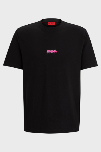Hugo Sırt Baskılı Pamuklu Relaxed Fit Erkek T Shirt 50509966 001 SİYAH - 10