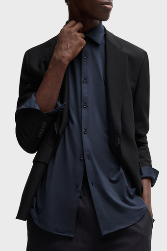 Hugo Slim Fit Jarse Erkek Gömlek 50519844 405 LACİVERT - 4