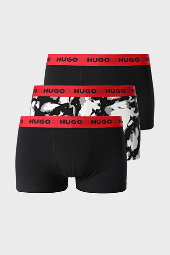 Hugo Streç Pamuklu 3 Pack Erkek Boxer 50480170 008 SİYAH - 1