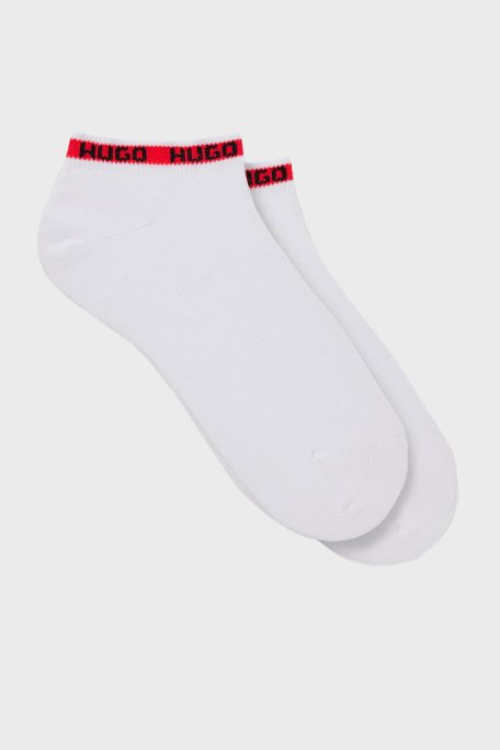 Hugo Streç Pamuklu Logolu 2 Pack Erkek Çorap 50516394 100 BEYAZ - 1