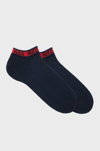 Hugo Streç Pamuklu Logolu 2 Pack Erkek Çorap 50516394 401 LACİVERT - 3